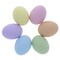 6 Miniature Pastel Ceramic Eggs 1.27 Inches